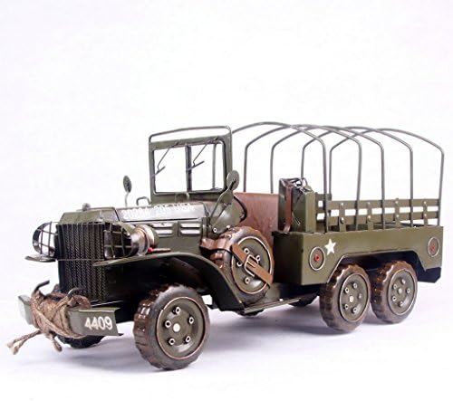 TwinkleArt Large Iron Military Trucks Models Metal Handicraft Works and Toys