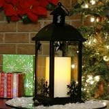 Medium Winter Lantern w/ Flameless Candle - Bronze Case Pack 6