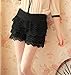 oOstar KK Women Korean Sweet Crochet Tiered Lace Short Skorts Short Pant Skirt