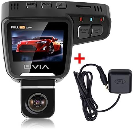 UVIA C10S Full HD 1080P Car DVR Dashboard Camera,2.0 inch Screen Novatek NT96650 Chipset 170 Degree Super Wide Angle 6G Lens with G-Sensor Night Vision Motion Detection (C10S+GPS Module)
