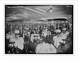 Newswire Photo (L): Dining room of the S.S. Kaiserin Aug. Victoria