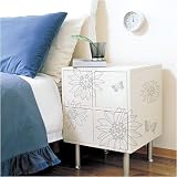 Nursery Easy Apply Wall Sticker Decorations – Modern Opening Flowers and Butterflies