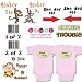Twin Girls Gift Set, Choose From Sizes 0-12 month (Includes 2 Pink Bodysuits)