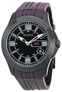 GUCCI Men's YA126203 Timeless Black Dial Watch