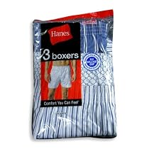 Hanes - Mens Woven Boxers 3 Pack, Assorted Prints