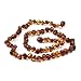 Momma Goose 18 Inch Adult Amber Necklace (Rounded Baroque, Cognac)
