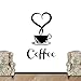 WHATWEARS Coffee Wall Window Vinyl Removable Stickers Office Home Mural Decal
