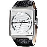 A|X Armani Exchange Men's Black Leather Strap Watch AX2006