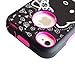 Hello Kitty Hybrid Case for iPhone 4 4G 4S Hot Pink High Impact Cute Bow Cover with Front/Back Screen Protectors & Stylus + FREE GIFT HELLO KITTY 