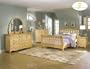 Home Elegance Country Cottage Style King Bed Distressed Natural finish 867K-1CK