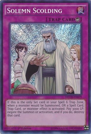 YU-GI-OH! - Solemn Scolding (NECH-EN079) - The New Challengers - Unlimited Edition - Secret Rare