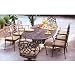 Search : Darlee Catalina 96 Inch Oval Cast Aluminum Dining Table Set With Cushions