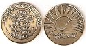 Alcoholics Anonymous RARELY HAVE WE SEEN A PERSON FAIL WHO HAS THOROUGHLY FOLLOWED OUR PATH TO THINE OWN SELF BE TRUE BRONZE COIN TOKEN MEDALLION and FREE GIFT MAN ON THE BED KEY CHAIN.