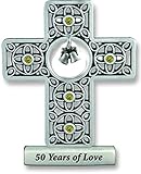 Cathedral Art SQP311 50 Years of Love Anniversary Cross, 3-Inch