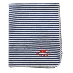 Babydecke juwel Wal Stickerei Streifen blau David Fussenegger 6168/28
