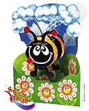 Santoro Interactive 3-D Swing Greeting Card, Bumble Bee (SSC28)