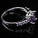YAZILIND Wedding Bridal Rhinestone Purple Engagement Ring For Women