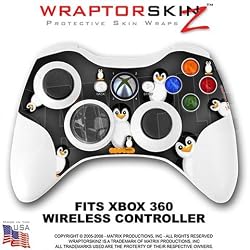 Penguins on Black Skin by WraptorSkinz TM fits XBOX 360 Wireless Controller (CONTROLLER NOT INCLUDED)