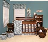 IMAGE OF Trend Lab Willow Four Piece Crib Bedding Set, Teal