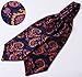 SetSense Men's Floral Paisley Jacquard Woven Self Cravat Tie Ascot