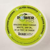 PowerProBraidedBeadingThread.009In20lbWhite28Yds