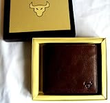 High Quality Mens Leather Wallet in Medium Grain Brown Leather with Gloss Finish by Kenneth Brownne