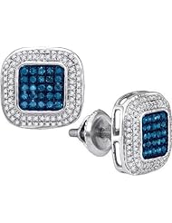 0.50CTW BLUE DIAMOND MICRO-PAVE EARRING