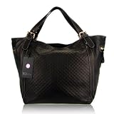IO Pelle Italian Large Overnight Tote Bag in Black, Brown, Green or Purple Leather