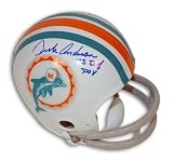 Dick Anderson Autographed/Hand Signed Miami Dolphins Mini Helmet with 73 DEF POY (1973 NFL Defensive Player of the Year) Inscription