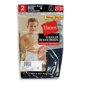 Hanes - Toddler Boys 2 Pack Boxer Briefs, Grey, Navy