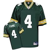 Brett Favre Green Bay Packers Premier Green Jersey with #4 from Reebok