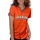 MLB Majestic Miami Marlins Women's Replica Jersey - Orange (Small)
