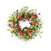 Melrose International 18-Inch Diameter Wispy Wreath, Red Pansies