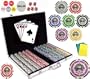 Bluff King 11.5 Gram Clay Composite Gambling Poker Chip (1000 Poker Chip Set) with Many Accessories. APO and PO Box Friendly!