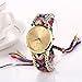 Tonsee New Women Knitted Braided Weaved Rope Band Bracelet Quartz Dial Wrist Watch