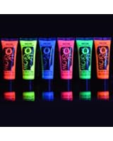 UV Glow Blacklight Face and Body Paint 0.34oz - Set of 6 Tubes - Neon Fluorescent