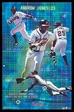 Atlanta Braves (Andruw Jones) White Wood-Mounted Framed Sports Poster Print - 24