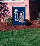 DETROIT TIGERS OFFICIAL LOGO GARDEN FLAG + STAND