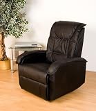 Leder Relax- & Fernsehsessel, Recliner mit Fußstütze