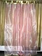 2 Baby Pink Embroidered Organza Sari Curtains Drapes Panel 92" Tabs SB