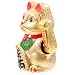 Maneki Neko Winkekatze gold 17cm aus Keramik