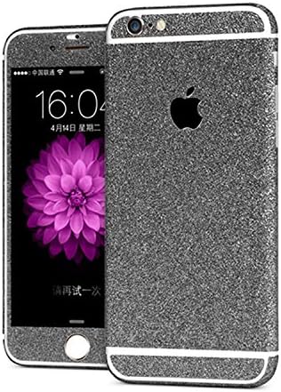 Fochutech Beauty Crystal Glitter Bling Full Body Decals Anti Scraf Waterproof Sticker Protect Case Skin for Apple Iphone 6Plus 6S Plus 5.5 Inch (Grey)