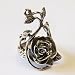 Thaimart Beautiful Rose Flower Ring 925 Sterling Silver Size US= 8 UK=P