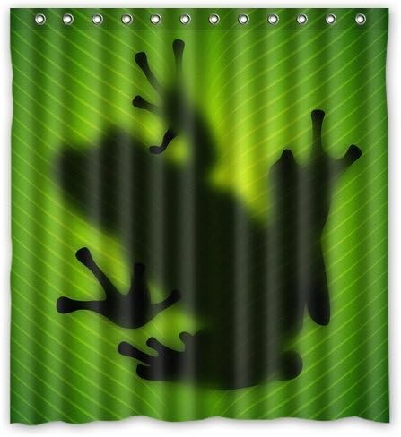 Custom Waterproof Fabric Bathroom Shower Curtain Frog 66"(w) x 72"(h) by Cinderlla