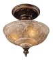 Landmark 08100-AGB Restoration 3-Light Semi-Flush Mount, Golden Bronze, 13-Inch H by 12-Inch W