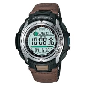 Casio Pathfinder Sports Watch with Fishing Timer, Moon Age/Phase Data, Sunrise/Sunset Data, Vibration Alert plus more Functions SI2019