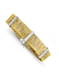 Sterling Silver Gold-plated Cz Bracelet, Best Quality Free Gift Box Satisfaction Guaranteed