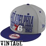 New Era Philadelphia 76ers 9FIFTY Establa Snapback Hat - Gray/Royal Blue