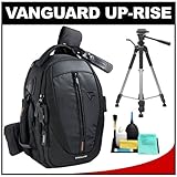 Vanguard Up-Rise 34 Digital SLR Camera Backpack Case (Black) with Deluxe Ph ....