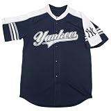 New York Yankees Youth Button Down Raglan Sleeve Baseball Jersey by Stitches Athletic Gear